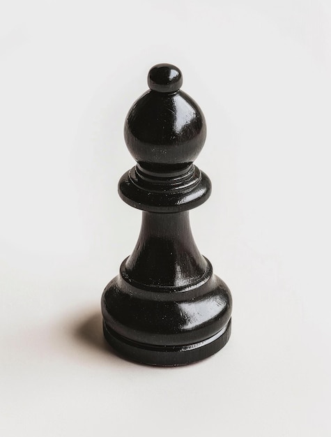 El peón de ajedrez negro sobre un fondo blanco simboliza la estrategia y la paciencia AI generativa