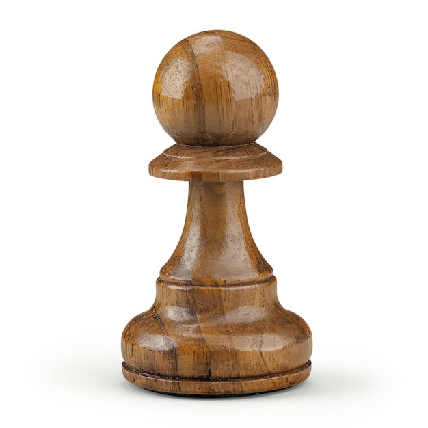 Foto peón figura de ajedrez mate aislado fondo blanco