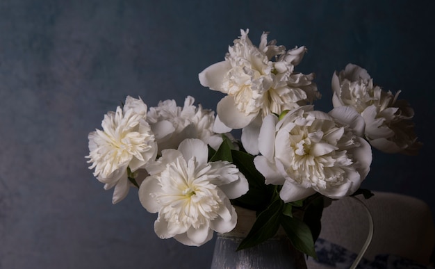 peonias blancas