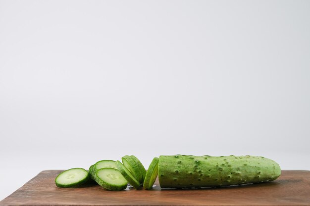 Foto pepino de verduras sabrosas sanas y frescas