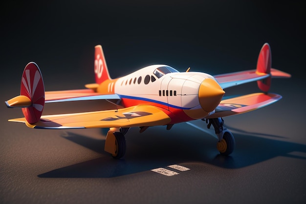 Foto pequena aeronave espacial privada mostra crianças modelo de avião de brinquedo papel de parede ilustração de fundo