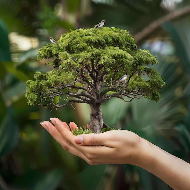 Foto pequena árvore na floresta