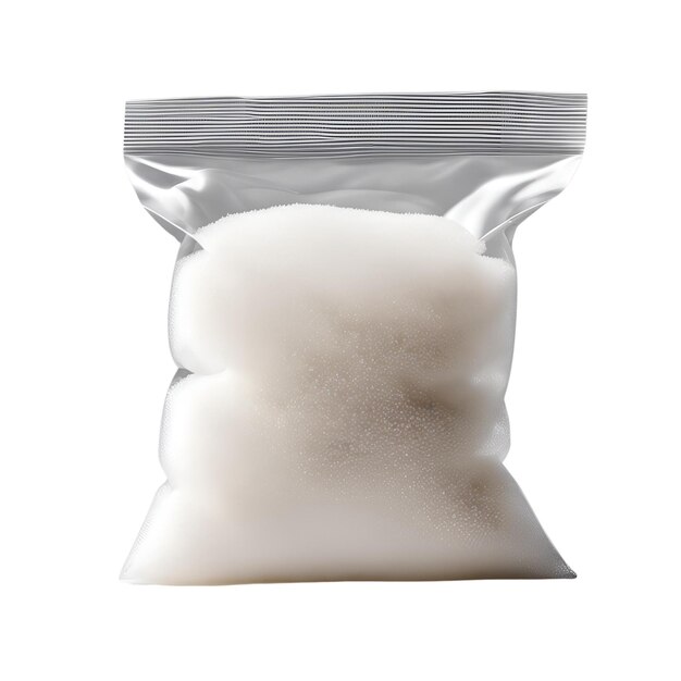 Pequeña bolsa de azúcar atada