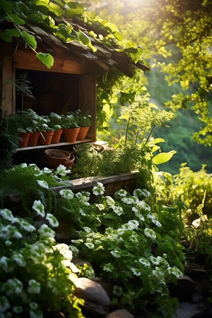 Una pequeña casa en el bosque