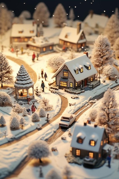 una pequeña casa de madera con un árbol de Navidad en el medio.