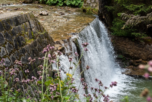 Pequeña cascada en las montañas de Bucegi, Rumania