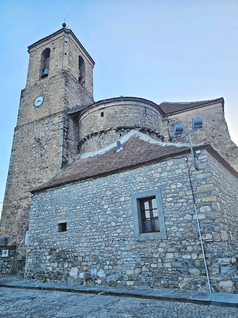 Pequeña ciudad de Hecho en la región de Jacetania Huesca