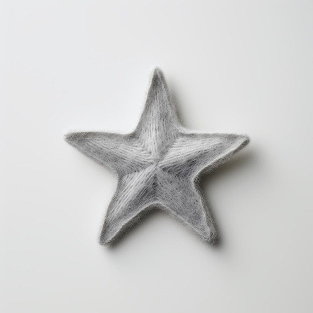Pequeña estrella una delicada estrella de cabello gris con un estilo de vida marina hiperrealista