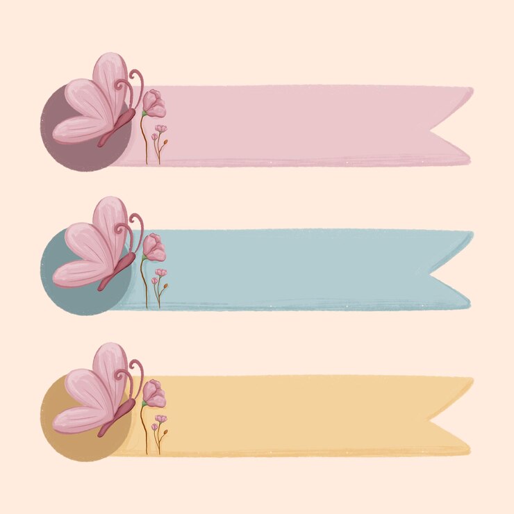 Foto pequeña etiqueta de carpeta en blanco con cinta en color pastel