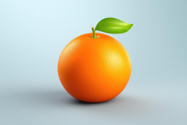 Foto pequeña imagen naranja en 3d aislada en un fondo de estudio limpio
