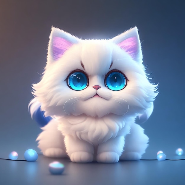 Pequeña y linda ilustración de raza de gato ragdoll