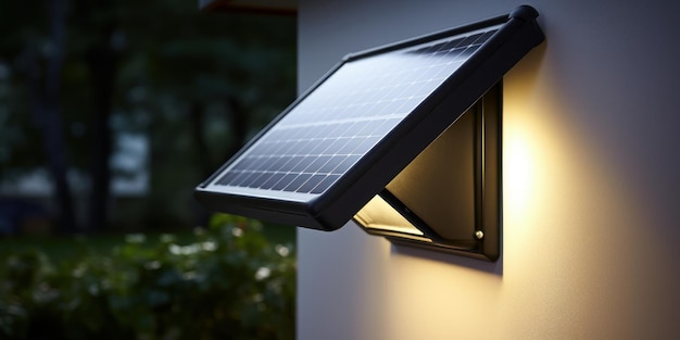 Foto pequeña luz led de energía solar con sensor de movimiento