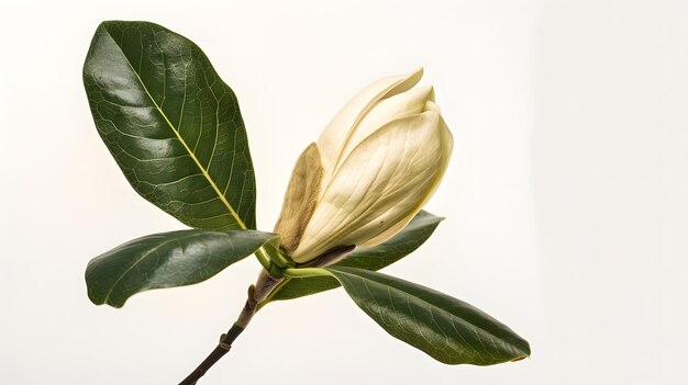 Foto pequeña magnolia gema variedad enana de magnolia grandiflora también llamada evergreen bul generative ai