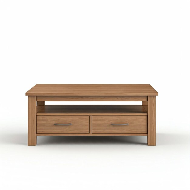 una pequeña mesa de madera con cajones y un cajón