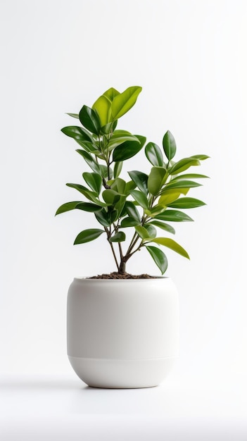 Pequena planta em vaso na mesa