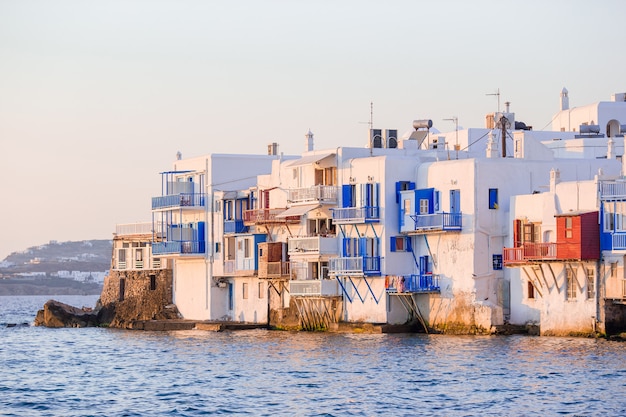 Pequeña Venecia en la isla de Mykonos Grecia Cícladas