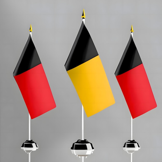 Pequeñas banderas nacionales Alemania blanco