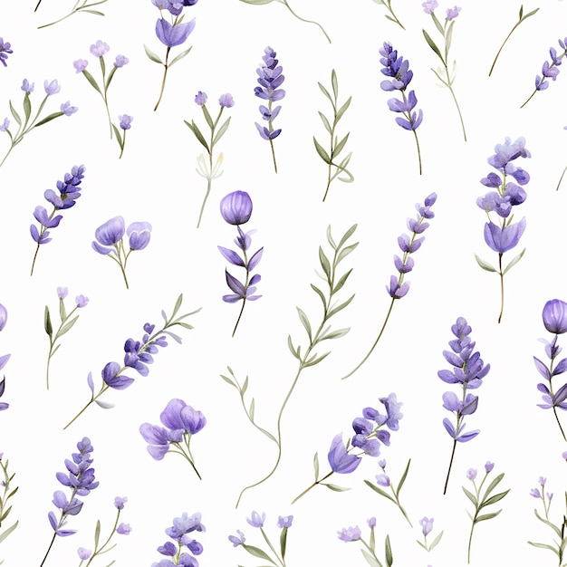 Pequenas flores de lavanda Uma mistura encantadora