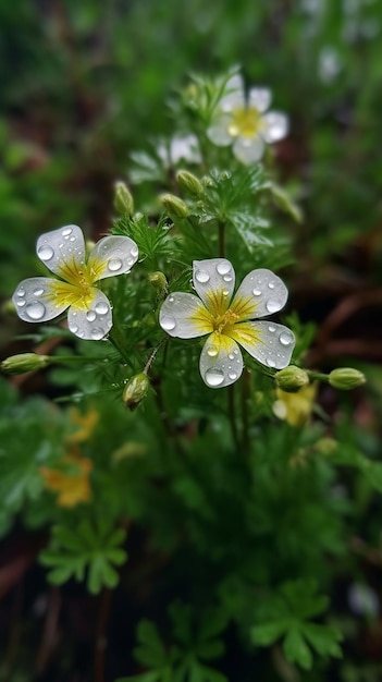 Pequeñas flores silvestres después de la lluvia Super Bloom Imagen generada por IA