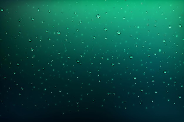 Pequenas gotas de chuva na IA generativa de fundo de cor verde gradiente