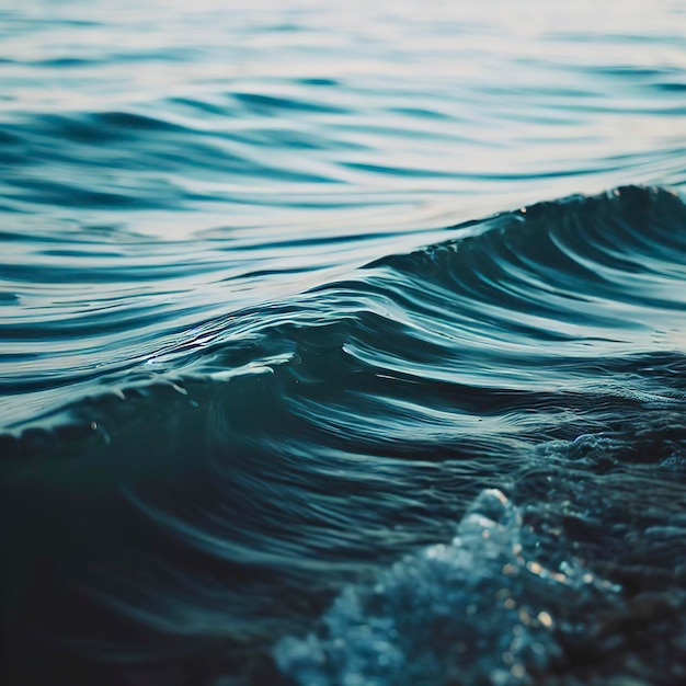 Pequeñas olas oceánicas en el mar Adriático