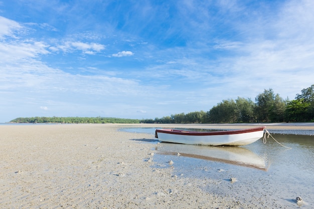 pequeño bote en la playa