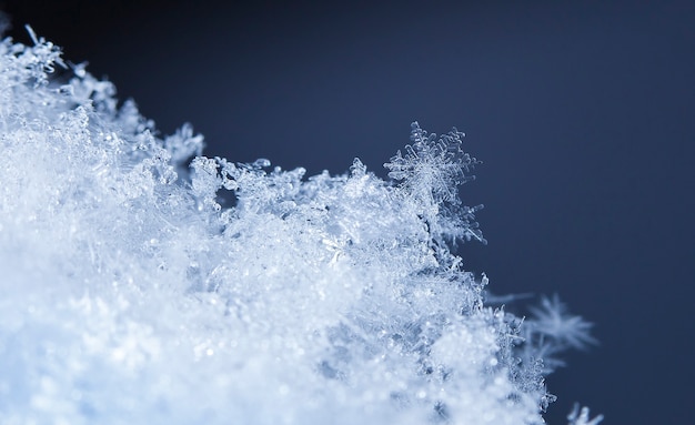 Pequeño copo de nieve durante una nevada