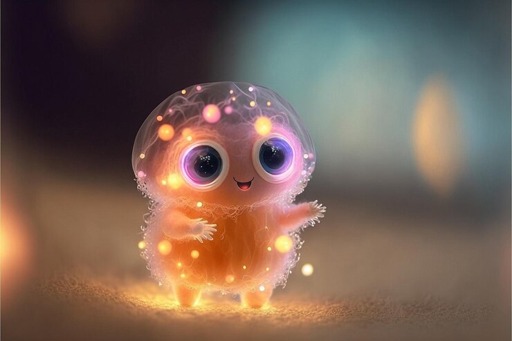 pequeño extraterrestre lindo y adorable