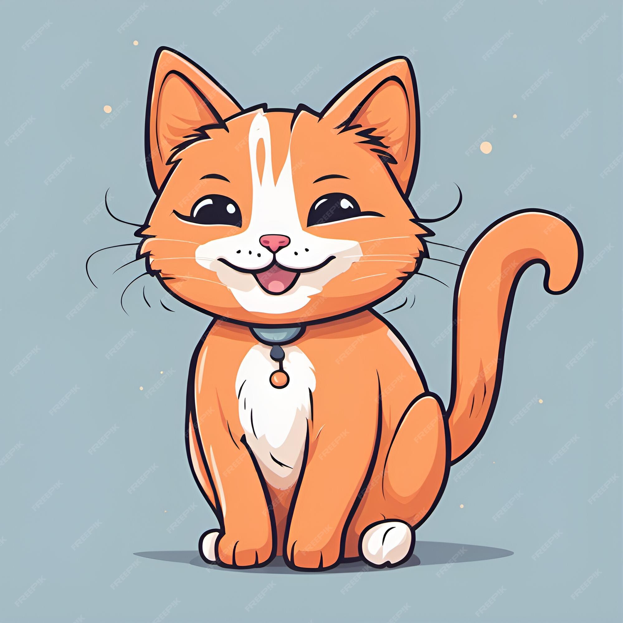 Arte de linha gatinho gato, gato grátis, rosto, sorridente, desenhos  animados png