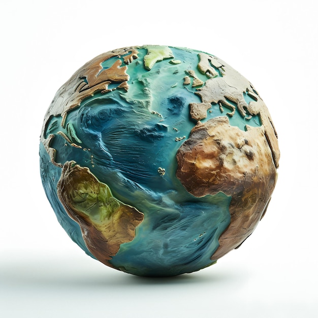 Pequeño globo terráqueo con un mapa IA generativa