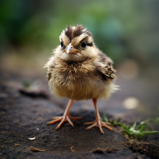 Un pequeño gorrión.