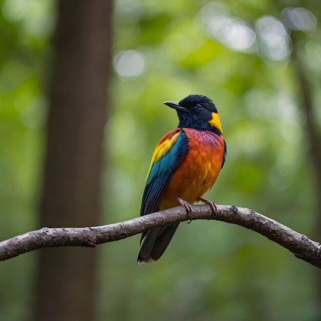 Foto un pequeño y hermoso pájaro ai generateg