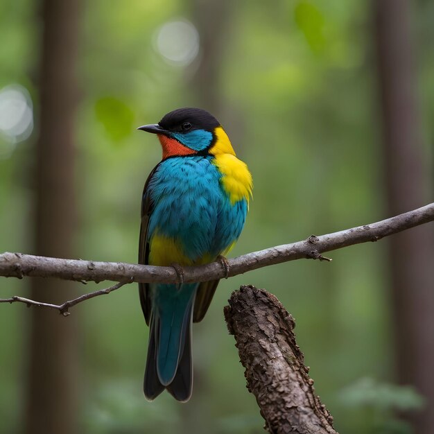 Foto un pequeño y hermoso pájaro ai generateg