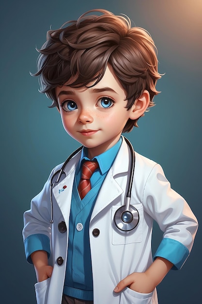 Un pequeño y lindo doctor.