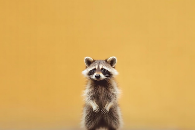 un pequeño mapaches está mirando a la cámara