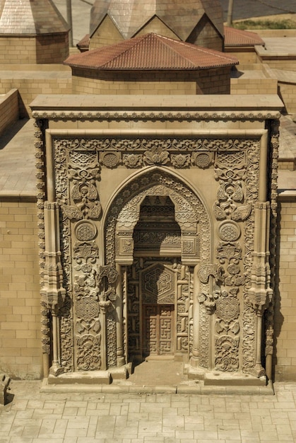 Pequeño modelo de ejemplo de arquitectura tradicional turca