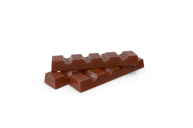 Pequeño montón de barras de chocolate rectangulares