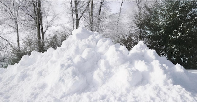 Foto pequeño montón de nieve