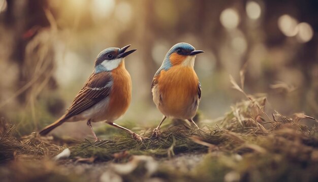 pequeño pájaro con fondo natural naturaleza hermosa