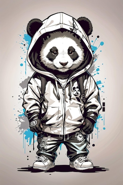 El pequeño panda con capucha.