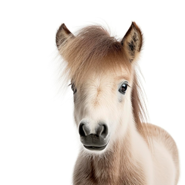 Un pequeño pony blanco