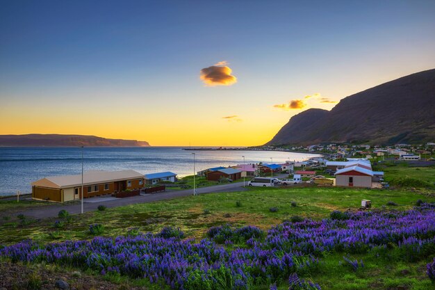 Pequeño pueblo pesquero de Patreksfjordur situado en los fiordos del oeste de Islandia