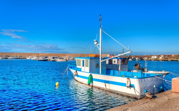 Pequeño puerto lleno de barcosxA