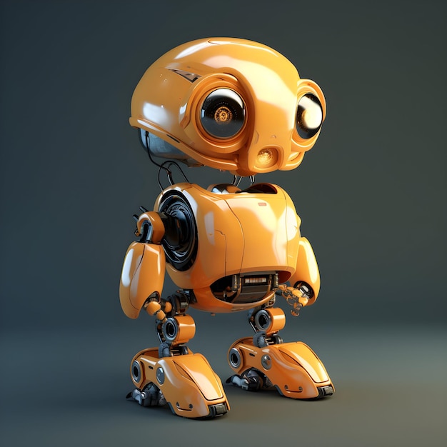 Un pequeño robot futurista