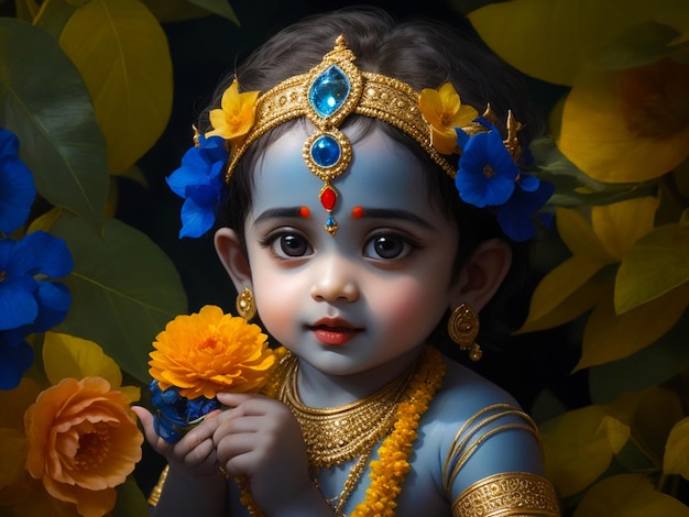 Foto pequeño señor krishna