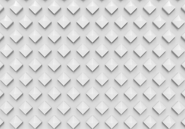 pequeños botones de forma de pirámide blanca pared fondo