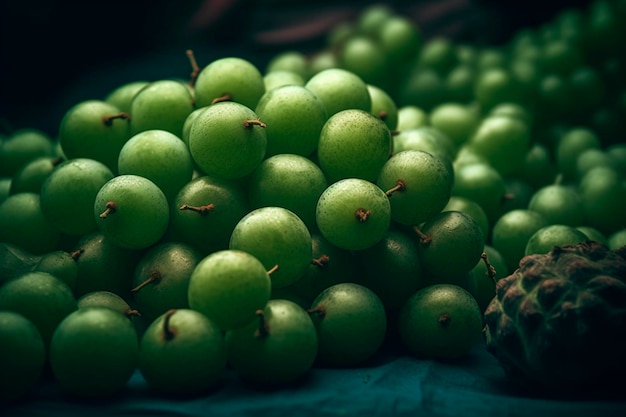 Pequeños frutos verdes IA generativa