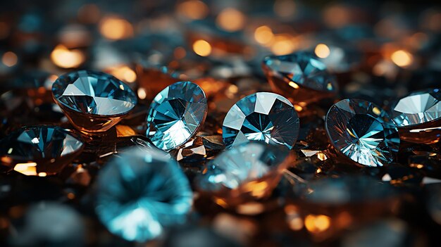 Pequeños pedazos de diamantes fotorrealistas