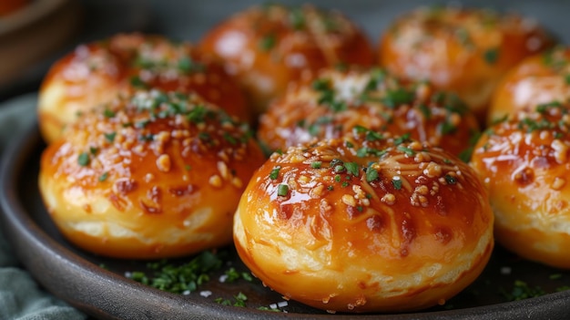 Foto pequenos pretzels caseiros com queijo de cerveja