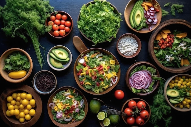 peras fruta na cozinha fotografia plana de alimentos AI Generative